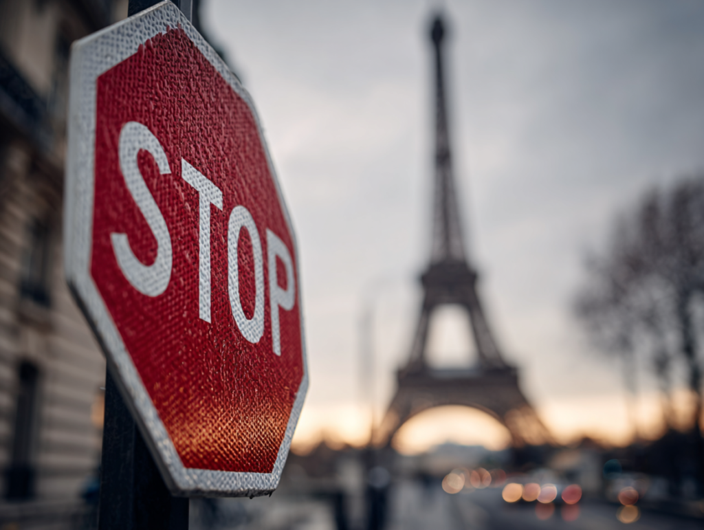panneau stop ville de Paris